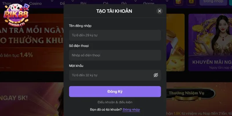 Đăng ký nhanh trong 1 nốt nhạc